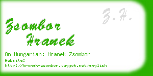 zsombor hranek business card